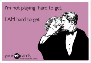 couple, ecard, ecards, hard to get, love, playing, text, typography