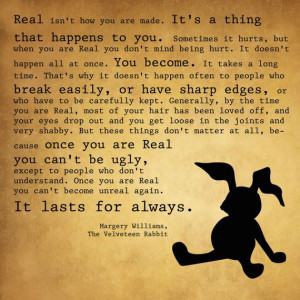 Velveteen Rabbit Nursery Quote Wall Decal Christian Recovery