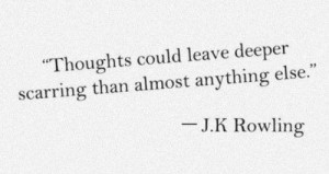 black and white, hurt, j.k rowling, quote, quotes, text, thoughts