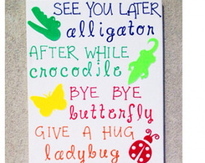 See You Later Alligator Poem Printable