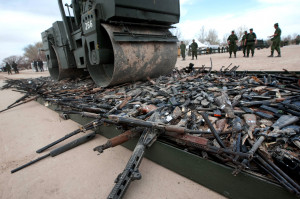 Thousands of guns are destroyed in Ciudad Juarez, Chihuahua State, on ...
