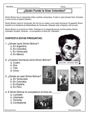 ... Spanish, Class, Biografía Simón, Ejercicios Biografía, Biografia