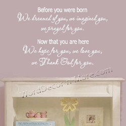 1099 DREAMED OF YOU Nursery Wall Quote