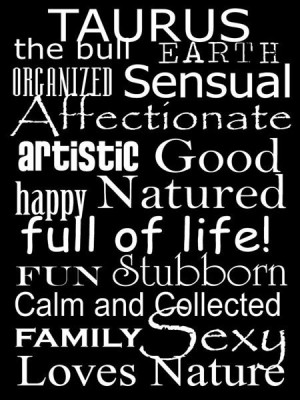 ... you very much! ;o) Subway Art Sign Taurus Zodiac by PaperBleu on Etsy