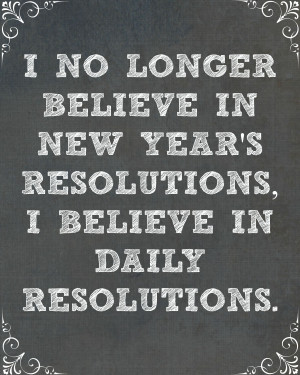 New Year’s Resolutions Daily Printable