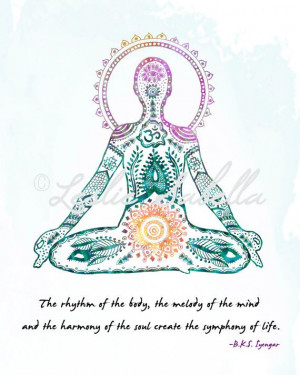 Yoga Art Lotus Pose 8x10 Metallic Print Iyengar by LeslieSabella, $20 ...