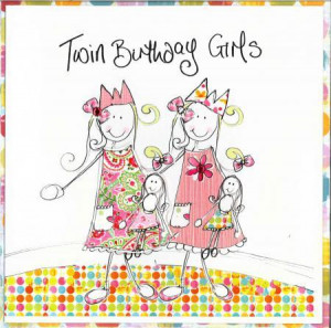 Twin Girls Birthday Card (TR)