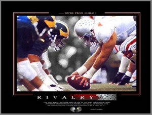 College - Ohio State Buckeyes - Rivalry - OSU Vs MI - Wood Mounted ...