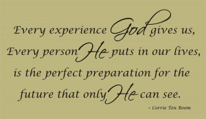 World War II Corrie Ten Boom Wall Quote Words Verses Stickers Decals