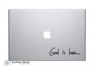 Free Shipping God Is Love Laptop Silhouette Doctor Bible Quote for ...