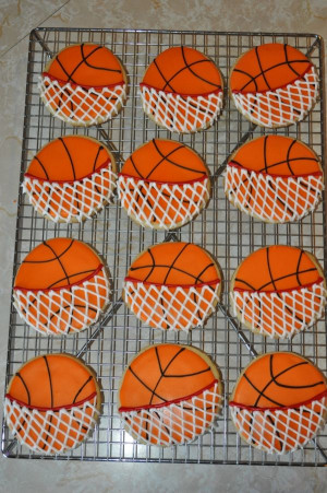 basketball cookies for March Madness