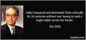India Conquered and dominated China culturally for 20 centuries ...
