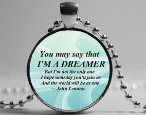 Song Lyric Pendant. Music Jewelry: Beatles locket, Inspirational Quote ...