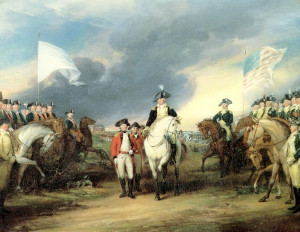 Surrender of Cornwallis at Yorktown.