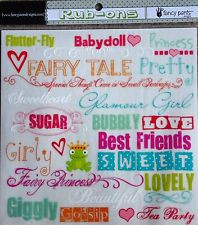 Fancy Pants Designs Girl Phrases title/quote Rub Ons Scrapbook/Card