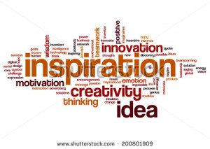 Inspiration concept word cloud background - stock photo