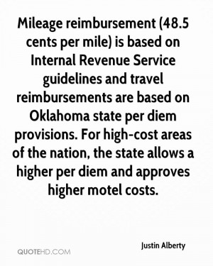Mileage reimbursement (48.5 cents per mile) is based on Internal ...