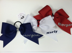 Cheer Bows With Sayings Personalized cheer bow - 2.25