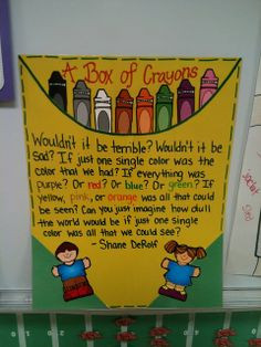 box of crayons back to school diversity bulletin board more schools ...