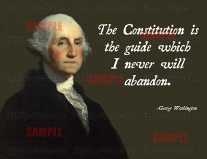 George Washington Constitution Poster