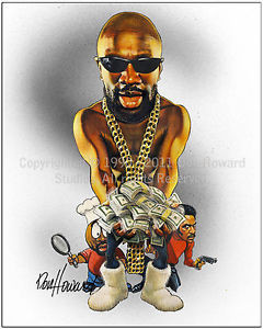 Isaac Hayes Limited cartoon caricature picture poster art print by Don