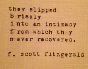 They Slipped Briskly Into An Intimacy, F. Scott Fitzgerald Typewritten ...