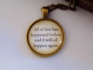 Peter Pan Quote Necklace. Book Jewelry. 18 Inch Chain.