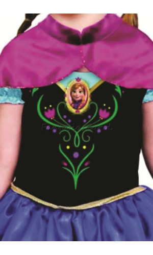 fantasia frozen anna de luxo original princesa da disney
