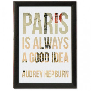 Audrey Hepburn Framed Quote Art Print by VinylDeconstructions, £19.99