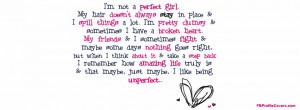 Cute Quote Facebook Timeline profile cover for girls.