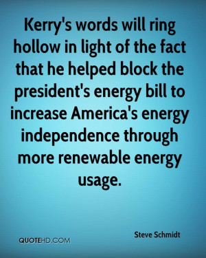 ... America's energy independence through more renewable energy usage