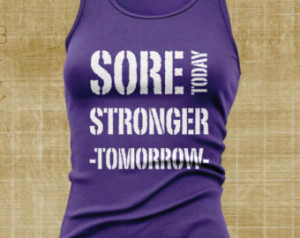 Sore Today Stronger Tommorow Women's Tank Top (White Print) Crossfit ...