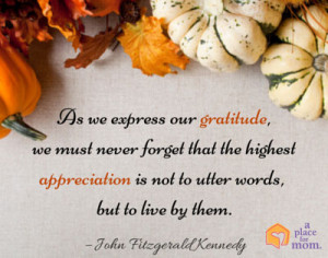 As we express our gratitude, we must never forget that the highest ...