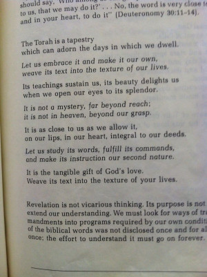 From the Talmud; beautiful thoughts and ideas. At the Neve Shalom ...