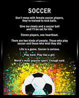 Framed Soccer Female Player 8x10 Poster Print