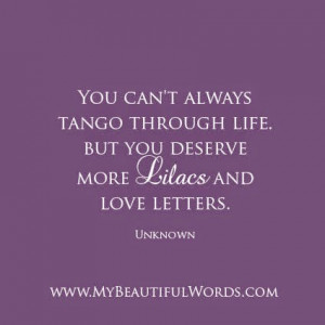 Can you imagine a world with more lilacs and love letters? To ...