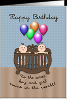 Happy Birthday Boy & Girl Twins - General card - Product #866196