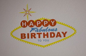 Vegas Birthday Letterpress...