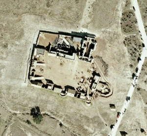 aerial of the movie set for the 2004 motion picture the alamo images