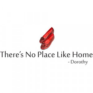 There's No Place Like Home Vinyl Wall Decal Quote