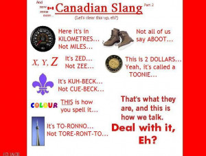 Canadian Humor: Canadian Slang. @Sabrina Mae via Lisa Domski-Soares