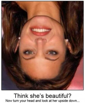 ... ? Now turn your head and look at her upside down Angelina Jolie