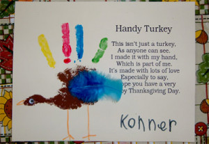 Handy Turkey Printable - .pdf format