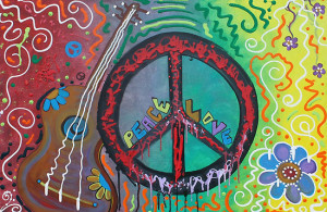 Laura Barbosa › Portfolio › Peace and Love Original Hippie Art