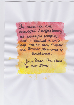 Favourite John Green Quote by MillySPWebster