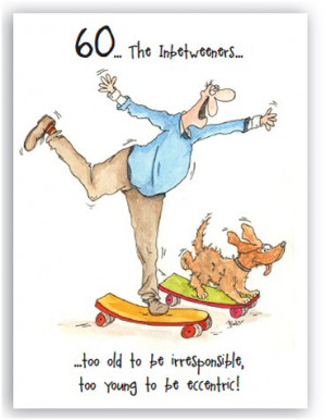 Happy 60th Birthday Funny 60th birthday greeting card.