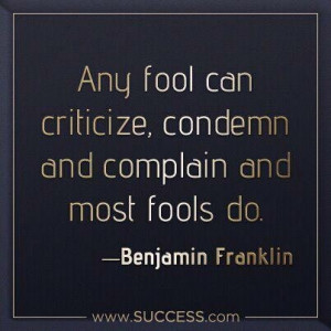 Benjamin Franklin : fools