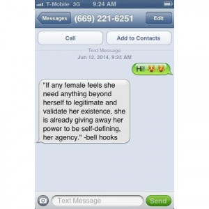 ... Intervention” Texts and Reads bell hooks Quotes to Unwanted Callers