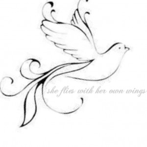 She flies with her own wings