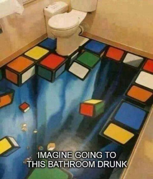 funny bathroom floor